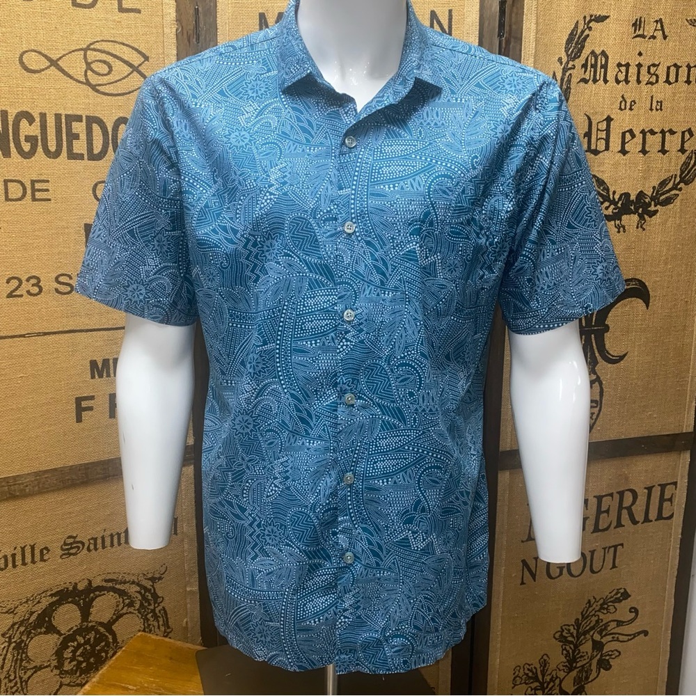 Tori Richard Short Sleeve Button Up Shirt, L